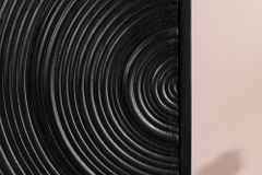Design Highboard ORBIT 120cm schwarz Mangoholz mit 3D-Front Metall