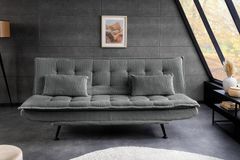 Modernes Schlafsofa JAZZ 190cm grau Cord 3-Sitzer Couch