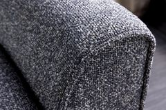 Retro Sitzbank SCARLETT 90cm anthrazit Bouclé mit Armlehnen