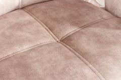 Drehbarer Design Stuhl CONCORD champagner greige Samt Taschenfederkern Metallgestell greige