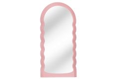 Design Wandspiegel WAVE 160cm rosa