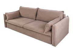 XXL Sofa mit Schlaffunktion APARTMENT  taupe Cord inkl. Bettkasten und Kissen