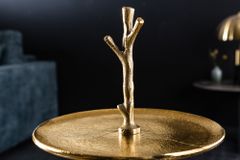 Design Etagere ABSTRACT 50cm gold Metall mit drei Etagen