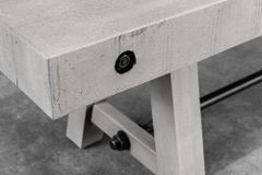 Industrial Sitzbank FINCA 200cm grau Pinie recyceltes Massivholz Eisen