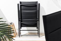 Outdoor Gartenstuhl COMFORT LINE anthrazit zusammenklappbar wetterfest Hochlehner