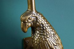 2er Set Wandgarderobe WILDLIFE BIRDS 45cm gold Metall Hammerschlag Design handmade