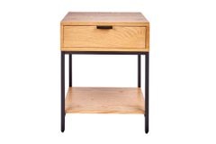 Industrial Nachttisch ELEMENTS 40cm Eiche Beistelltisch mit Schublade