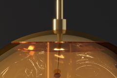 Runde Hängelampe LIQUID DIAMOND 20cm gold Glas Stahl Kugelleuchte