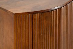 Massives Sideboard GRANDEUR 180cm braun Mangoholz schwarz Metall