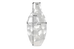 Elegante Vase ORGANIC ORIENT 45cm silber Hammerschlag Design