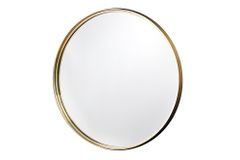 Runder Wandspiegel PORTRAIT 50cm gold Metallrahmen handmade