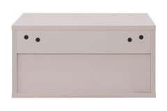 Design Nachttisch COMFORT 50cm weiß hängend mit Schublade und offenem Fach