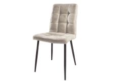 Retro Design Stuhl MODENA stone grau mit Ziersteppung