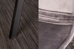 Retro Stuhl AMSTERDAM CHAIR dunkelgrau Samt Designklassiker