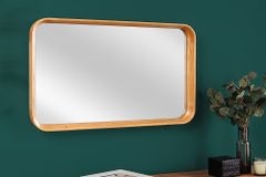 Moderner Wandspiegel AMSTERDAM 80cm natur Eiche Massivholz handmade