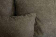 Big Sofa ELEGANCIA 285cm taupe Microfaser XXL Couch inkl. Kissen Federkern