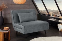 Schlafsessel SMART MULTIFUNCTION 100cm grau Vogue Seiden Samtstoff