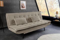 Modernes Schlafsofa JAZZ 190cm greige Cord 3-Sitzer Couch