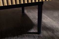 Design Sideboard VENEZIANO 160cm messing grün Marmorplatte Mangoholz Retro