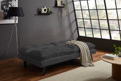 Modernes Schlafsofa COCOONING 190cm grau Cord 3-Sitzer Couch