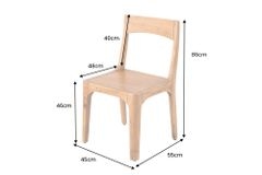 Massiver Stuhl ORGANIC braun Akazienholz honey finish handmade