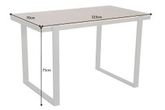 Wetterfester Gartentisch TAMPA LOUNGE 125cm grau natur Aluminium Metall Holz-Design Outdoor