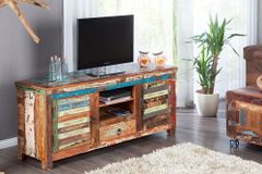 Einzigartiges TV-Board JAKARTA 150cm bunt recyceltes Massivholz