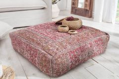 Orientalisches Bodenkissen XL OLD MARRAKESCH 70cm rot florales Muster Sitzpouf