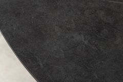 Runder In- und Outdoor Esstisch GALAXY 120cm anthrazit Keramik Aluminium Gartentisch