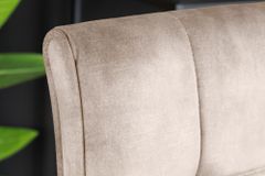 Höhenverstellbarer Barhocker MODENA champagner beige Samt Metall schwarz drehbar