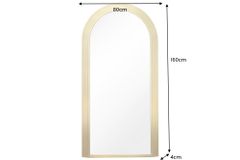Edler Wandspiegel ART DECO 160cm gold Rundbogen Spiegel