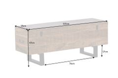 Industrial Truhenbank FACTORY LOFT 115cm Mangoholz natur Sitzbank