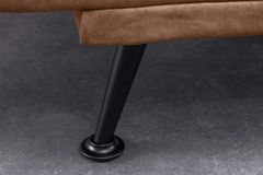 Modernes Schlafsofa JAZZ 190cm antik braun Microfaser 3-Sitzer Couch
