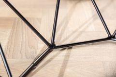 Eleganter Couchtisch DIAMOND 70cm grau schwarz mit Marmorplatte