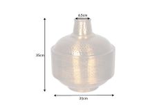 Elegante Vase ORIENT 35cm gold Hammerschlag Design