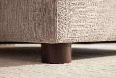 Stilvolles Big Sofa SOHO 260cm beige Chenille 4-Sitzer Couch mit Wellenunterfederung