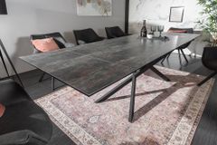 Ausziehbarer Esstisch EUPHORIA 180-220-260cm anthrazit Lava Keramik made in Italy