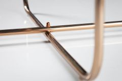 Runder Couchtisch NOBLE 65cm grün Marmor abnehmbare Tischplatte klappbar gold Metall