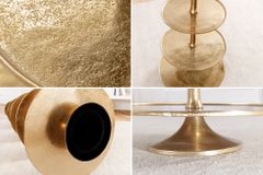 Design XXL Etagere ABSTRACT 150cm gold Metall mit fünf Etagen handmade