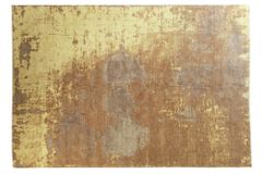 Vintage Baumwoll-Teppich MODERN ART XXL 350x240cm rostbraun verwaschen Used Look