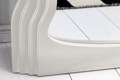 Design Wandspiegel WAVE 160cm weiß Rundbogen Spiegel