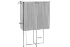 Design Highboard GATSBY 125cm braun mattgold Mangoholz Retro