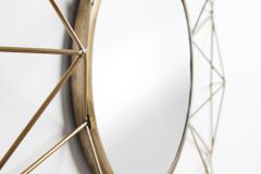 Handgearbeiteter Spiegel DIAMOND L 80cm messing aus Eisen im Retro Design