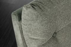Gepolsterte Sitzbank BIG GEORGE 160cm grün Samt Strukturstoff Taschenfederkern schwarz