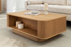 Nordischer Couchtisch VALHALLA WOOD 100cm natur Eichenholz mit Schublade