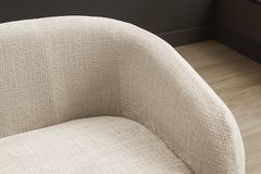 Design Sofa VOGUE 200cm beige Chenille Cremona 3-Sitzer Couch mit Nosagfederung