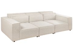 3-Sitzer Sofa BOSSA NOVA 260cm beige ocean Strukturstoff Couch inkl. Kissen