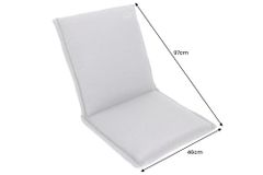 Outdoor Kissen ROG 46x97cm anthrazit Sitzkissen Polster-Auflage für Niedriglehner