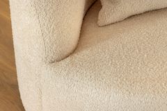 Modernes Sofa ATELIER 230cm beige Bouclé 3-Sitzer Couch inkl. Kissen