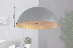 Elegante Design Hängeleuchte GLOW 50cm schwarz gold Hängelampe